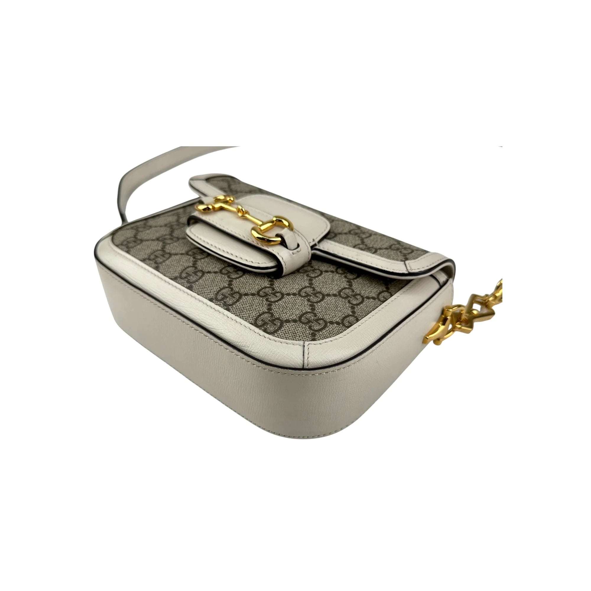 Gucci Beige Leather Horsebit 1955 Crossbody Bag