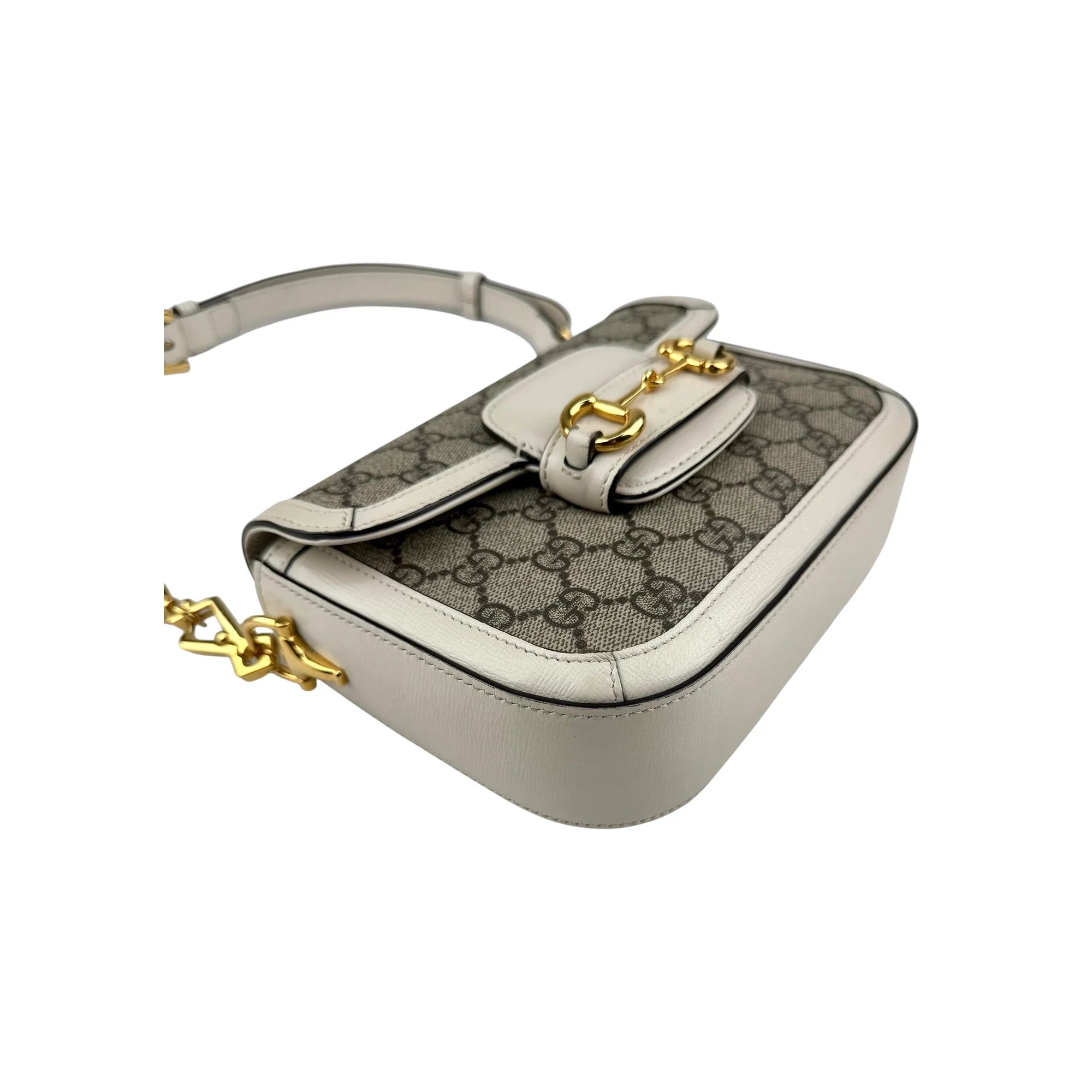 Gucci Beige Leather Horsebit 1955 Crossbody Bag