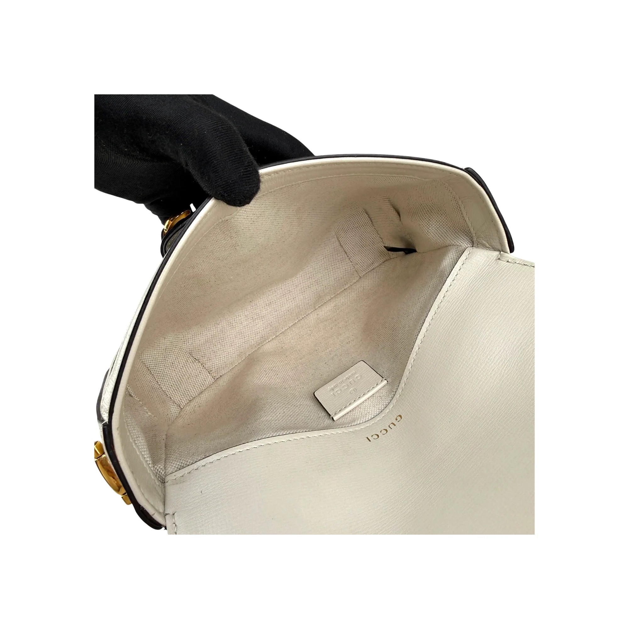 Gucci Beige Leather Horsebit 1955 Crossbody Bag