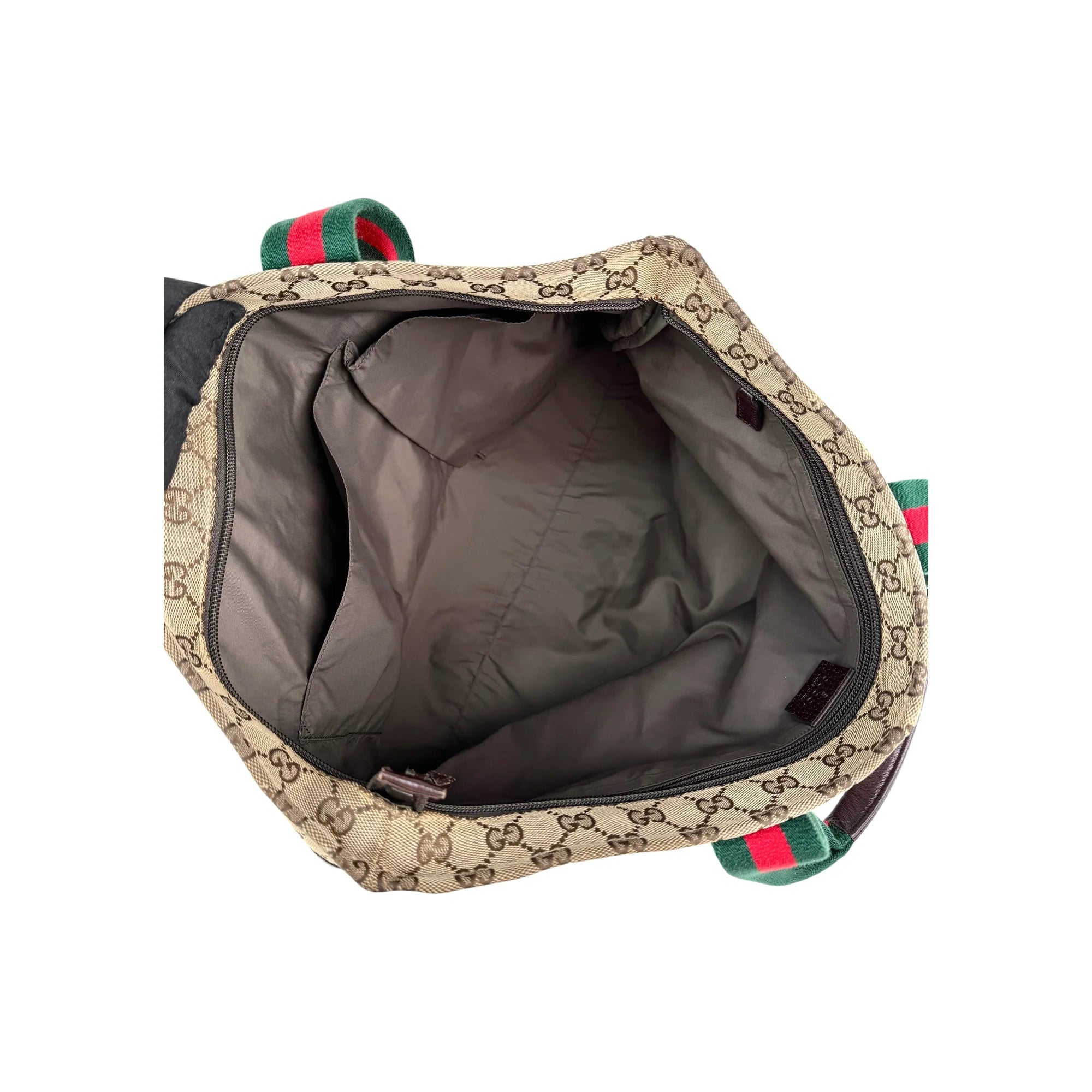 Gucci Beige/Ebony GG Canvas Diaper Bag Tote Bag
