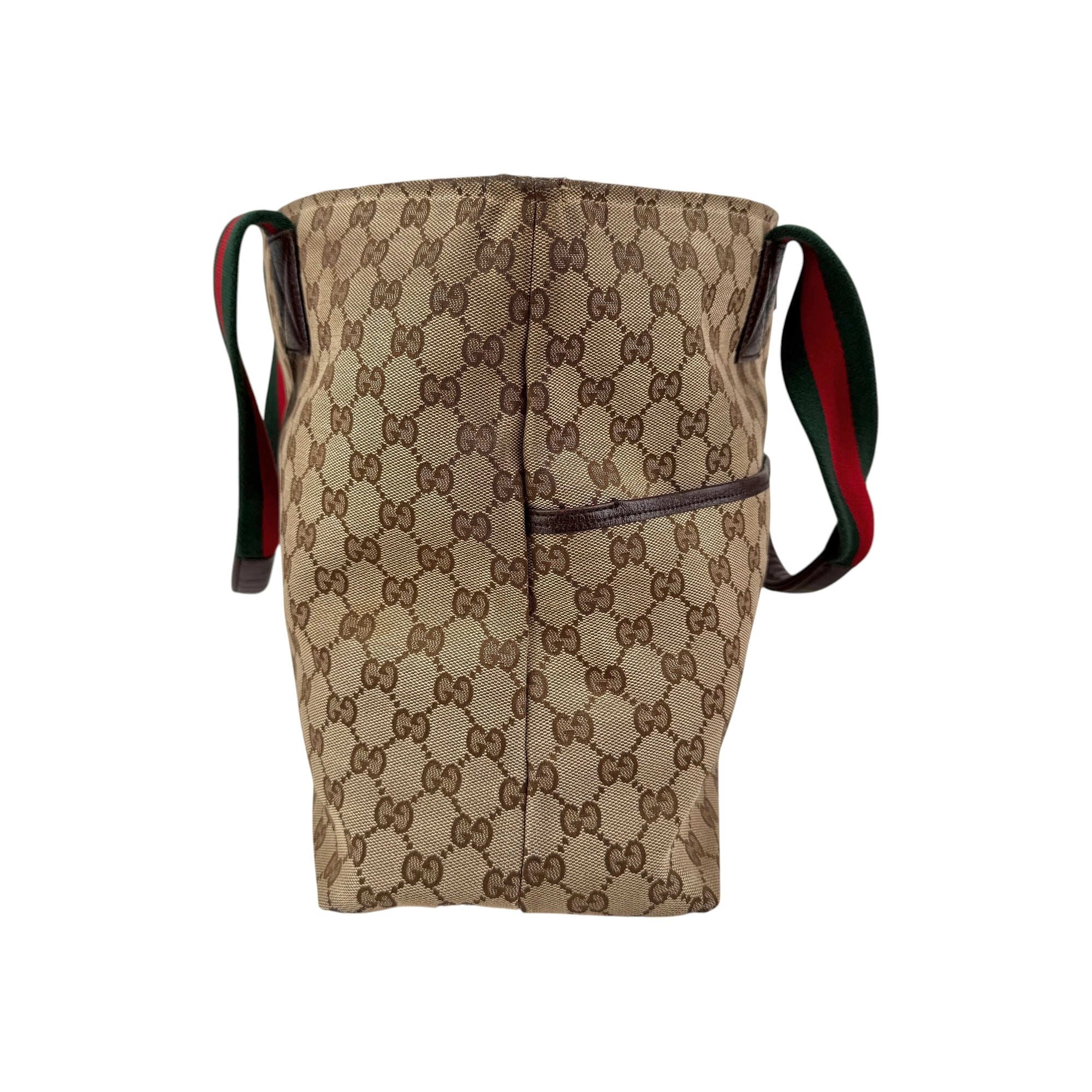 Gucci Beige/Ebony GG Canvas Diaper Bag Tote Bag