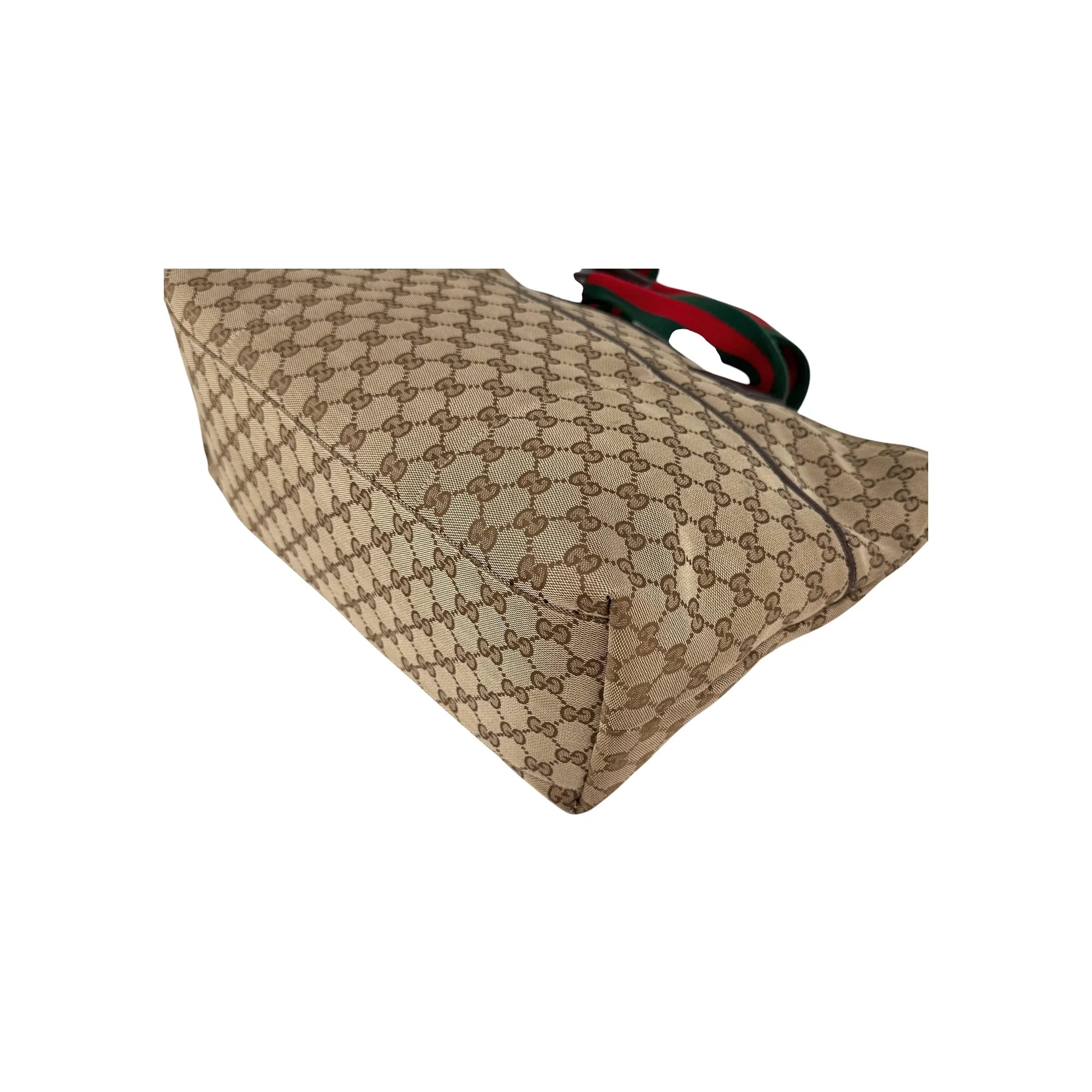 Gucci Beige/Ebony GG Canvas Diaper Bag Tote Bag