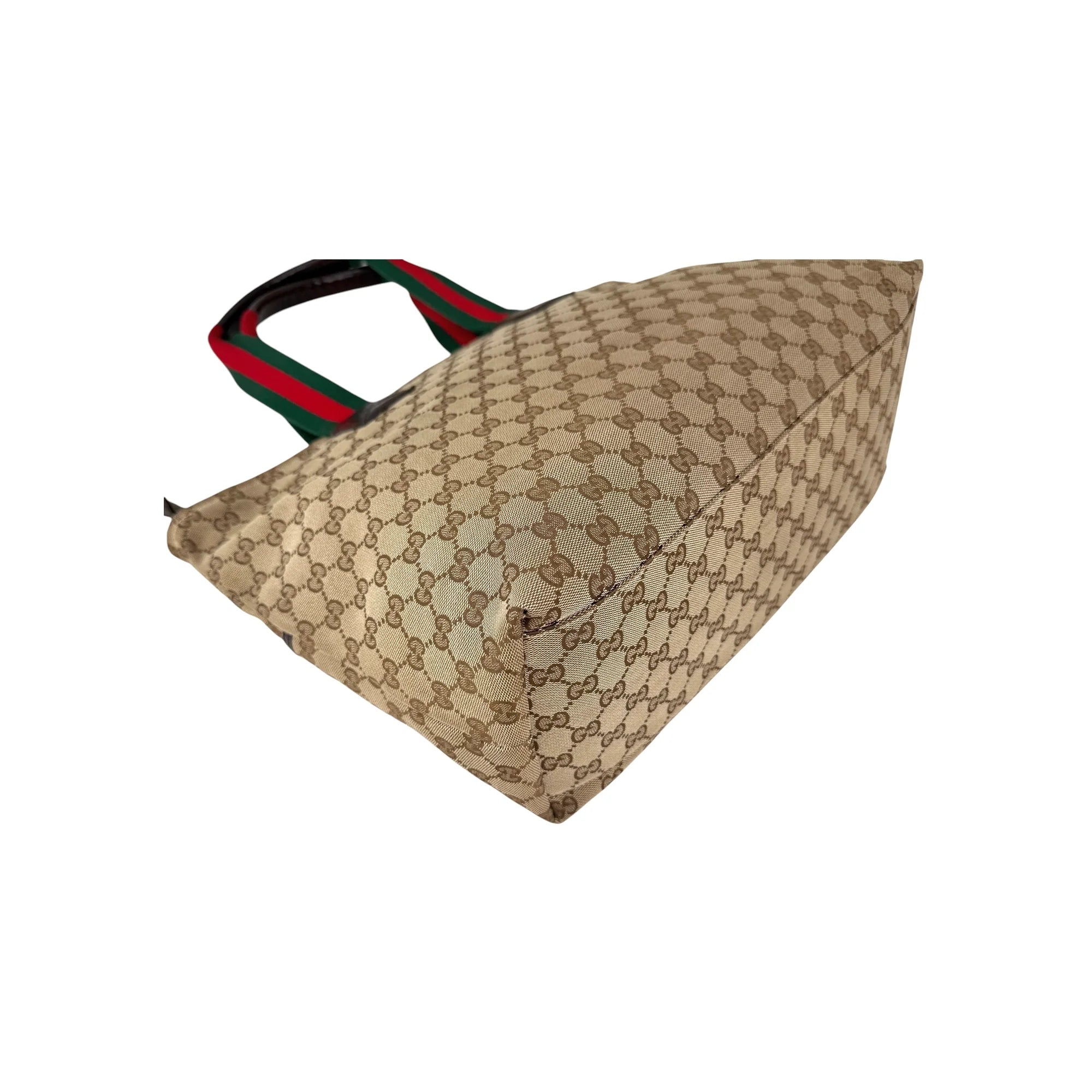 Gucci Beige/Ebony GG Canvas Diaper Bag Tote Bag