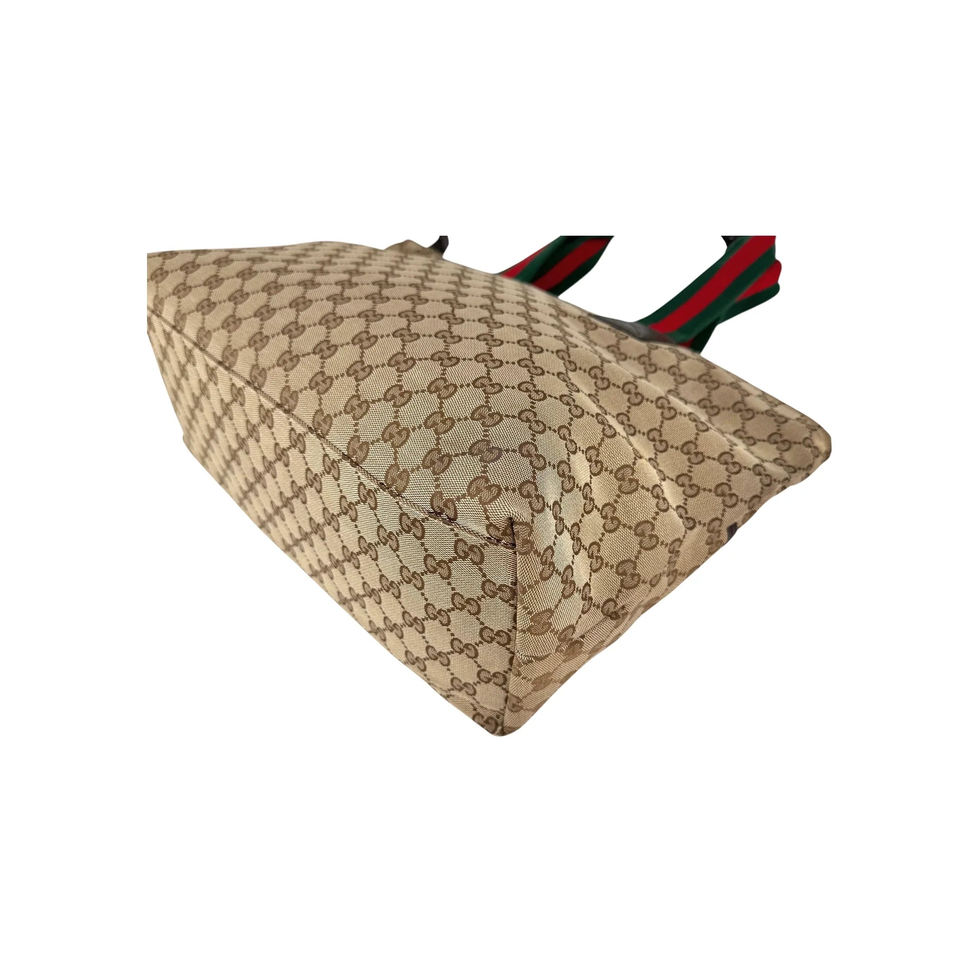 Gucci Beige/Ebony GG Canvas Diaper Bag Tote Bag