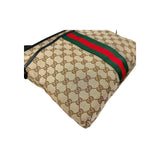 Gucci Beige Ebony GG Canvas and Leather Messenger Bag