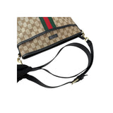 Gucci Beige Ebony GG Canvas and Leather Messenger Bag