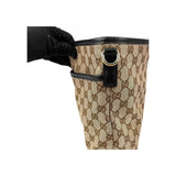 Gucci Beige Ebony GG Canvas and Leather Messenger Bag