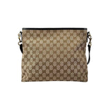 Gucci Beige Ebony GG Canvas and Leather Messenger Bag