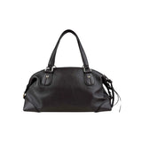 Gucci Black Leather Twill Top Handle Bag