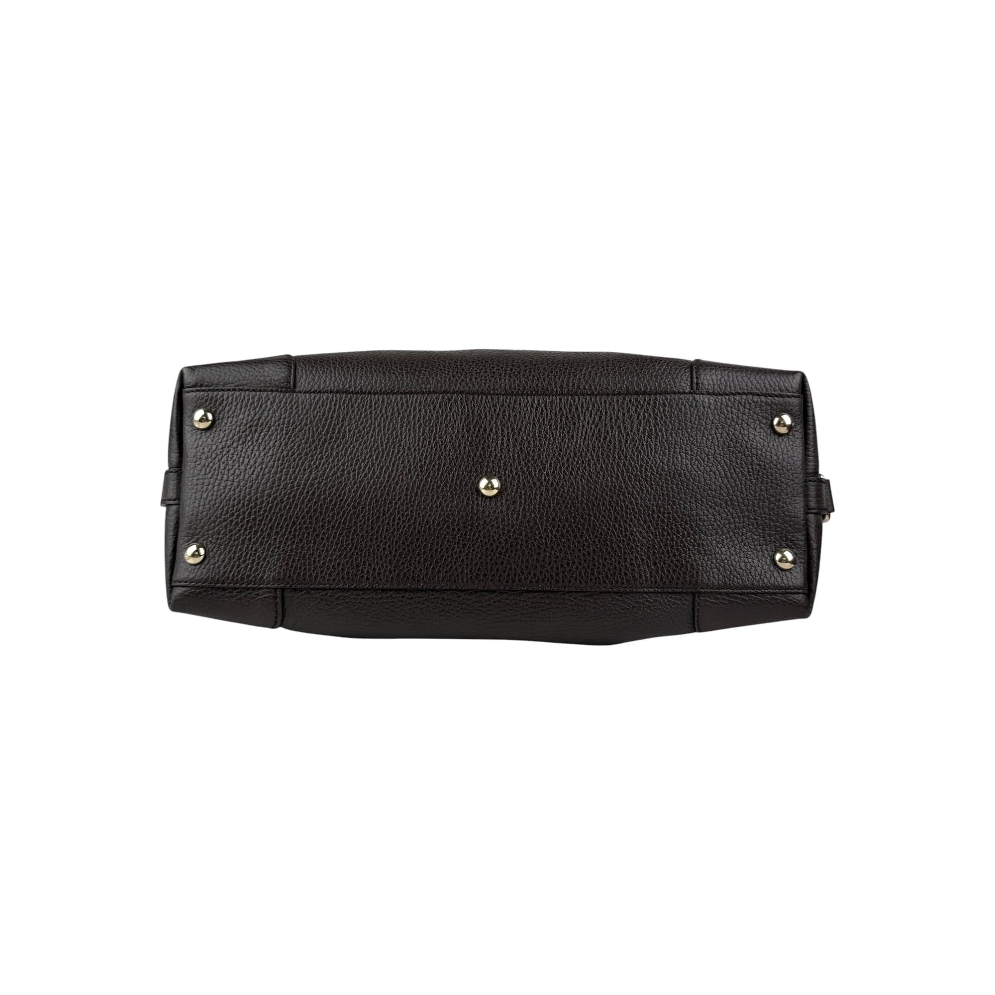 Gucci Black Leather Twill Top Handle Bag