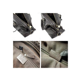 Gucci Black Leather Twill Top Handle Bag