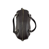 Gucci Black Leather Twill Top Handle Bag