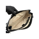 Gucci Black Leather Embossed GG Crossbody Bag