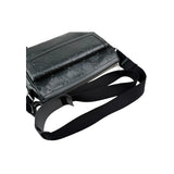 Gucci Black Leather Embossed GG Crossbody Bag