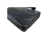 Gucci Black Guccissima Embossed Leather Briefcase Bag