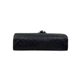 Gucci Black Guccissima Leather Large Emily Chain Shoulder Bag