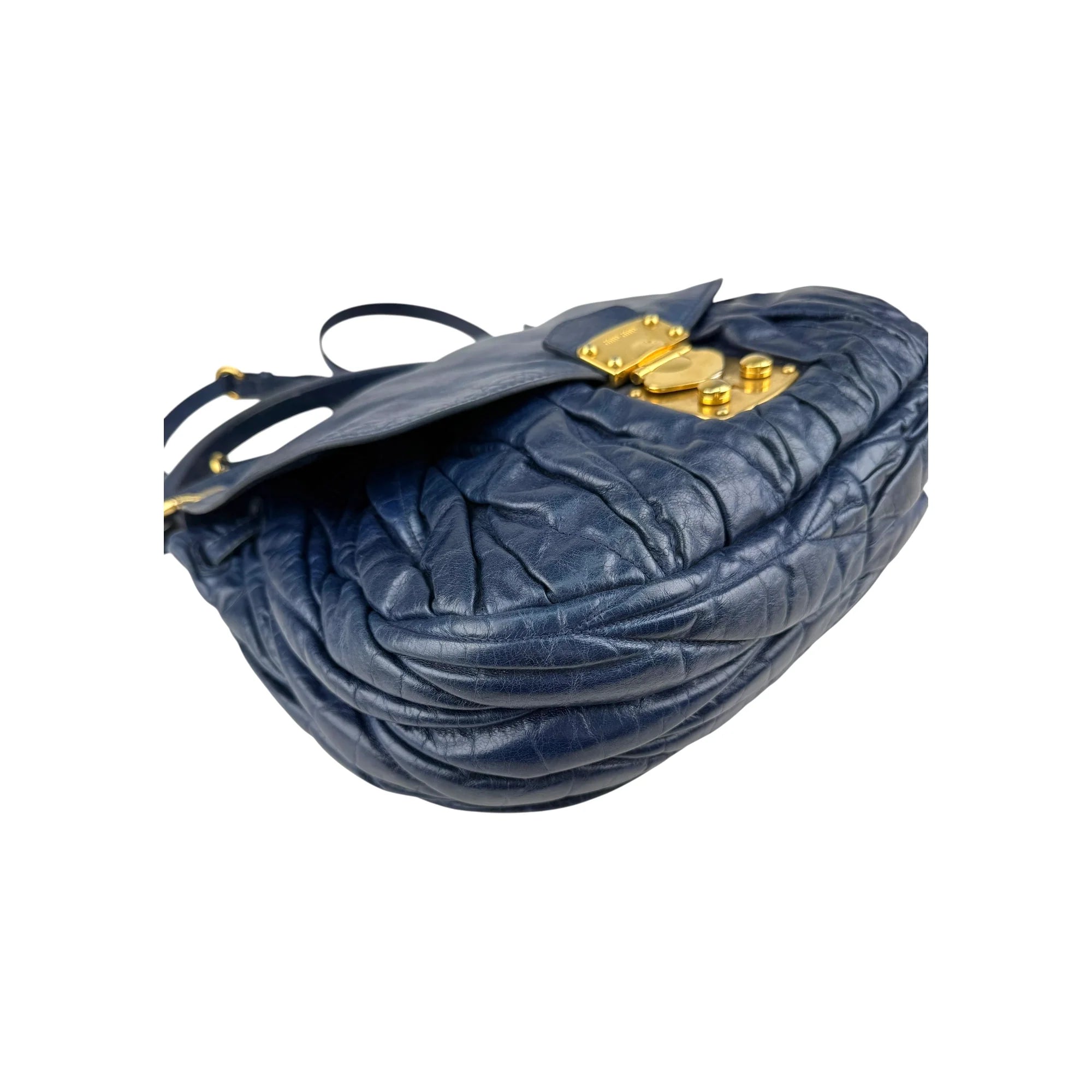 Miu Miu Matelassé Vitello Leather City Handbag