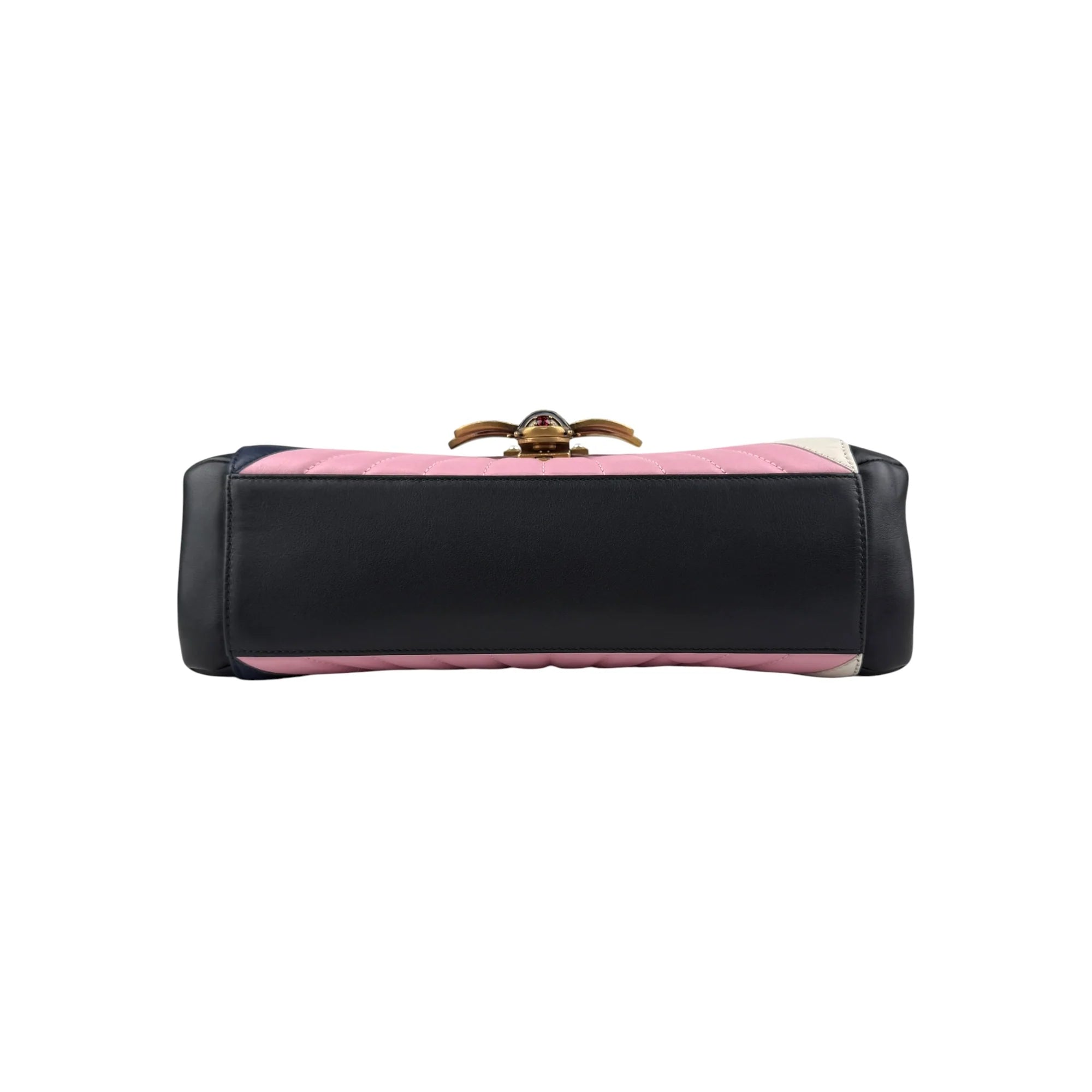 Gucci Multicolor Quilted Leather Queen Margaret Bamboo Bee Shoulder Bag