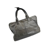 Balenciaga Grey Lambskin Leather Squash M Duffle Bag