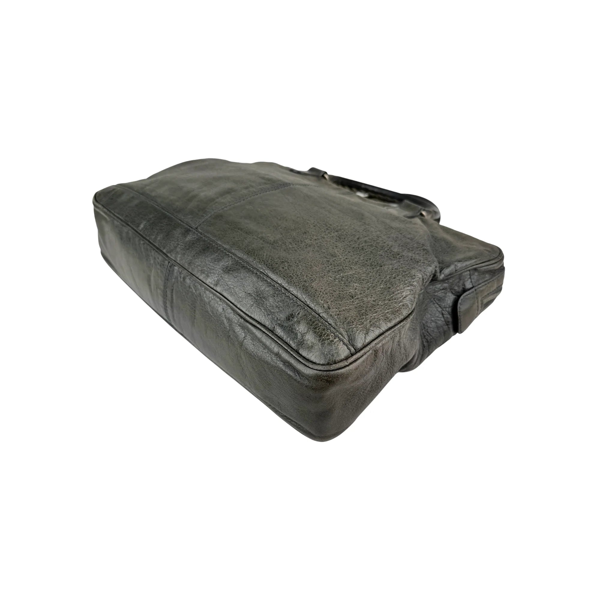 Balenciaga Grey Lambskin Leather Squash M Duffle Bag