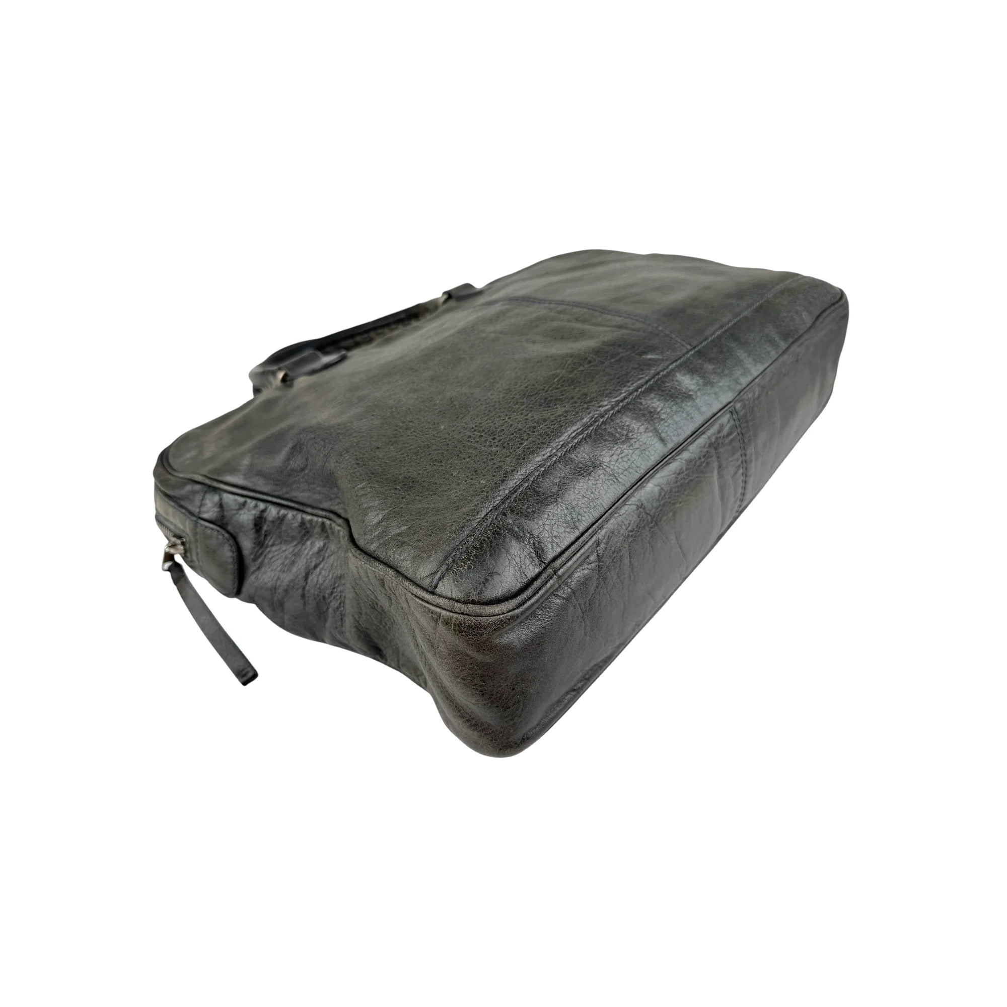 Balenciaga Grey Lambskin Leather Squash M Duffle Bag