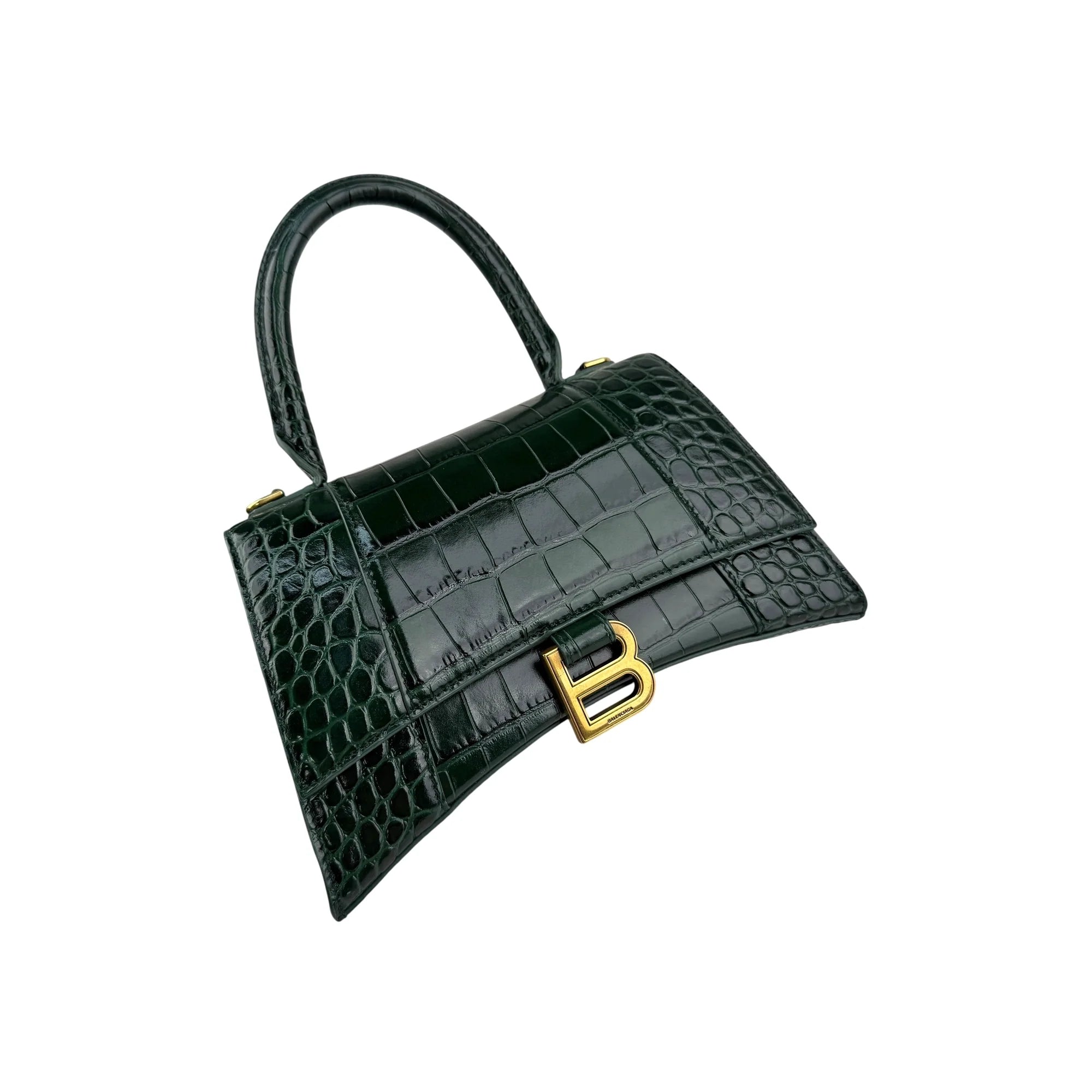 Balenciaga Hourglass Small handbag in dark green