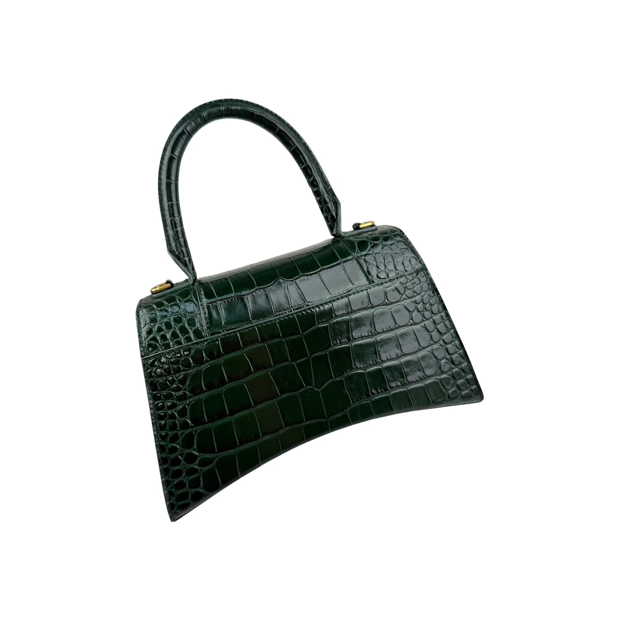 Balenciaga Hourglass Small handbag in dark green