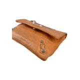 Balenciaga Light Orange Leather Giant Envelope Clutch