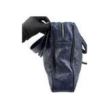 Balenciaga Navy Lambskin Leather City Briefcase Bag