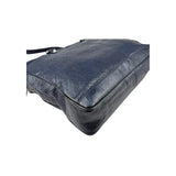 Balenciaga Navy Lambskin Leather City Briefcase Bag