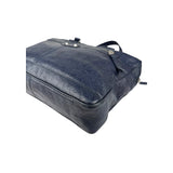 Balenciaga Navy Lambskin Leather City Briefcase Bag