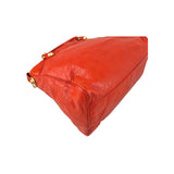 Balenciaga Rouge Ambre Lambskin Leather Giant Motorcycle City Bag