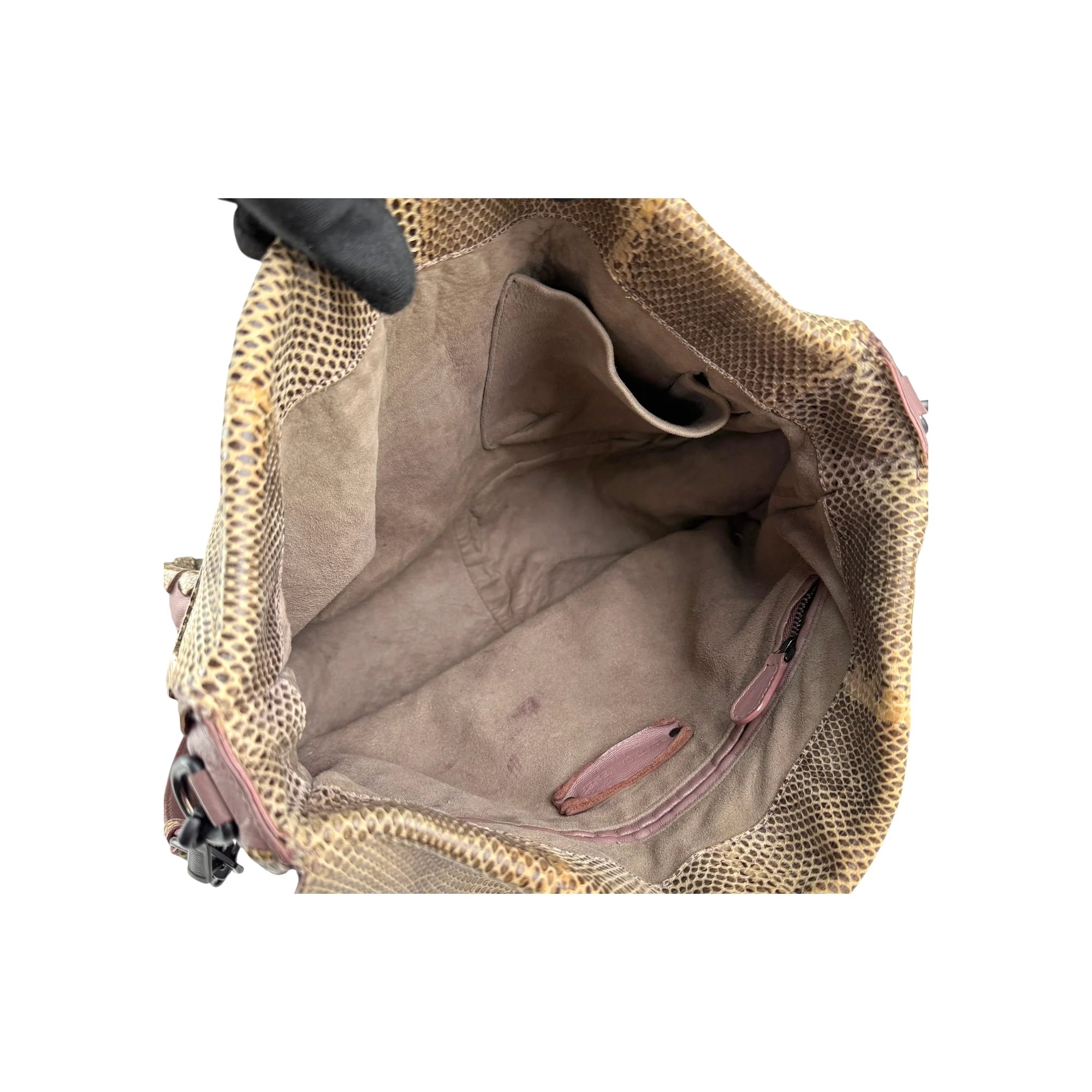 Bottega Veneta Intrecciato Leather and Karung Leather Shoulder Bag