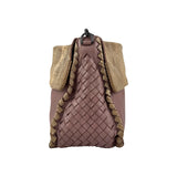 Bottega Veneta Intrecciato Leather and Karung Leather Shoulder Bag