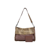 Bottega Veneta Intrecciato Leather and Karung Leather Shoulder Bag
