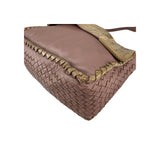 Bottega Veneta Intrecciato Leather and Karung Leather Shoulder Bag