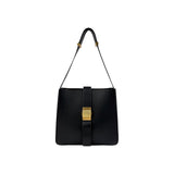 Bottega Veneta Marie Shoulder Bag Black Suede Leather Gold Hardware