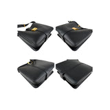 Bottega Veneta Marie Shoulder Bag Black Suede Leather Gold Hardware