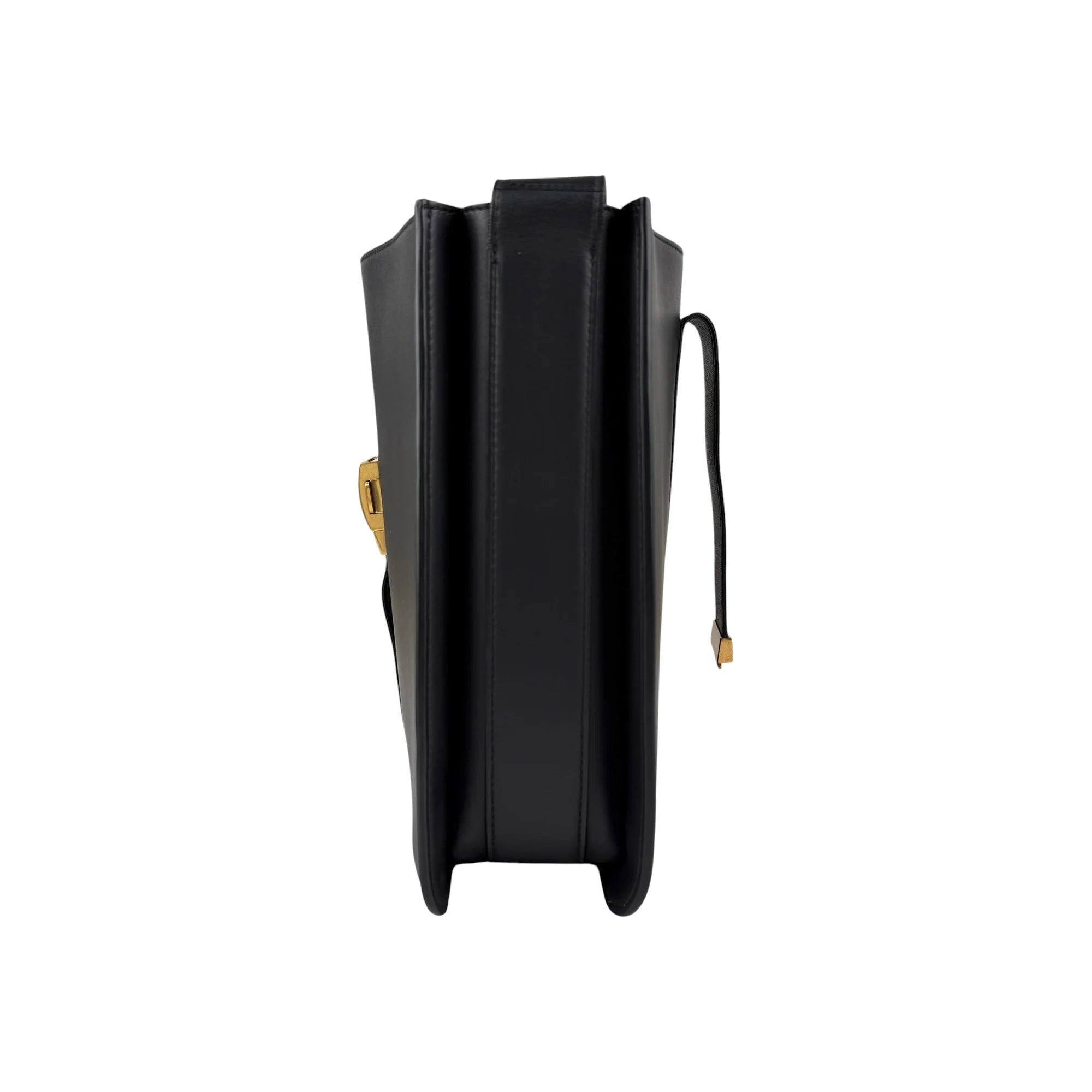 Bottega Veneta Marie Shoulder Bag Black Suede Leather Gold Hardware