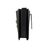 Bottega Veneta Marie Shoulder Bag Black Suede Leather Gold Hardware