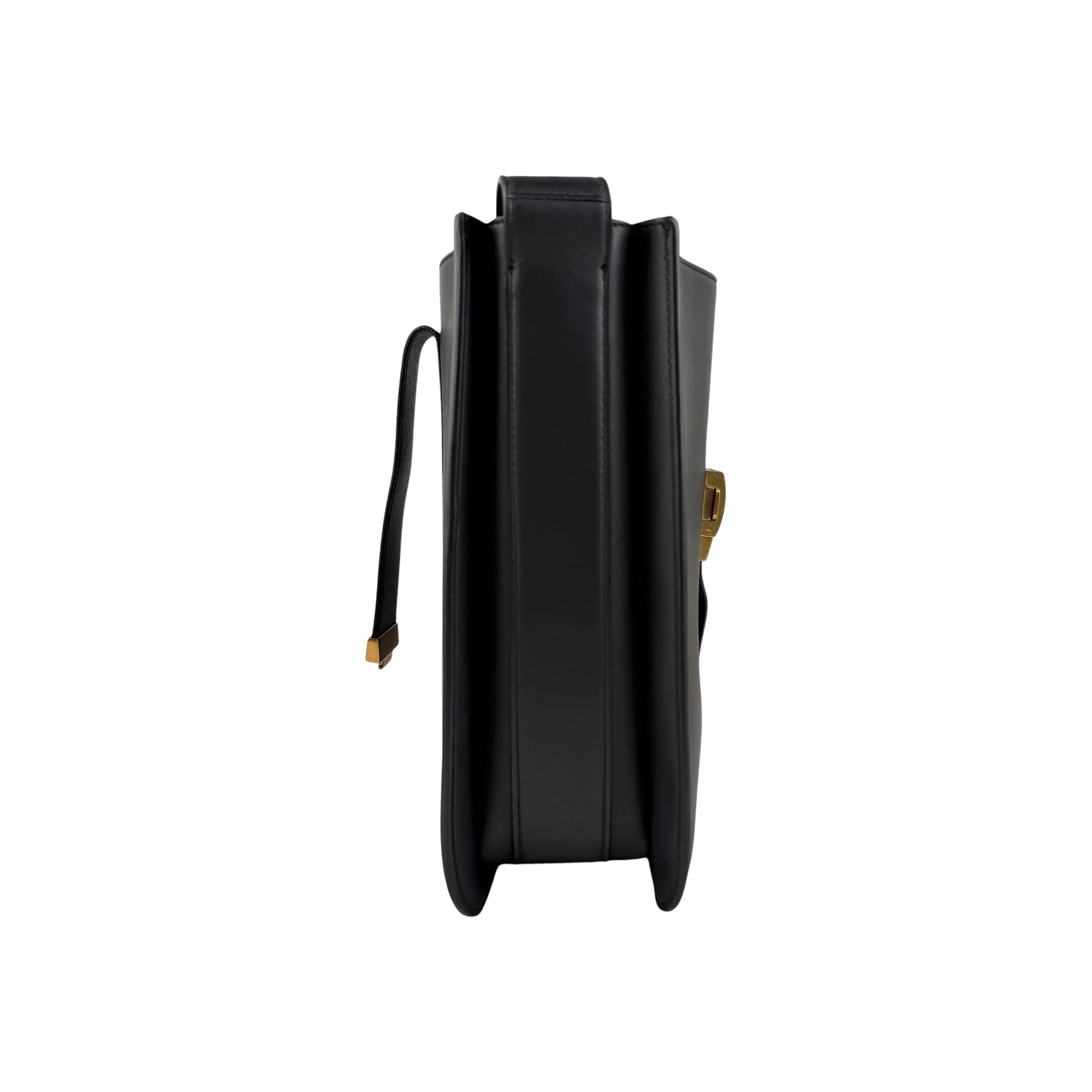 Bottega Veneta Marie Shoulder Bag Black Suede Leather Gold Hardware