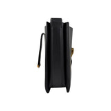 Bottega Veneta Marie Shoulder Bag Black Suede Leather Gold Hardware