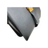 Bottega Veneta Marie Shoulder Bag Black Suede Leather Gold Hardware