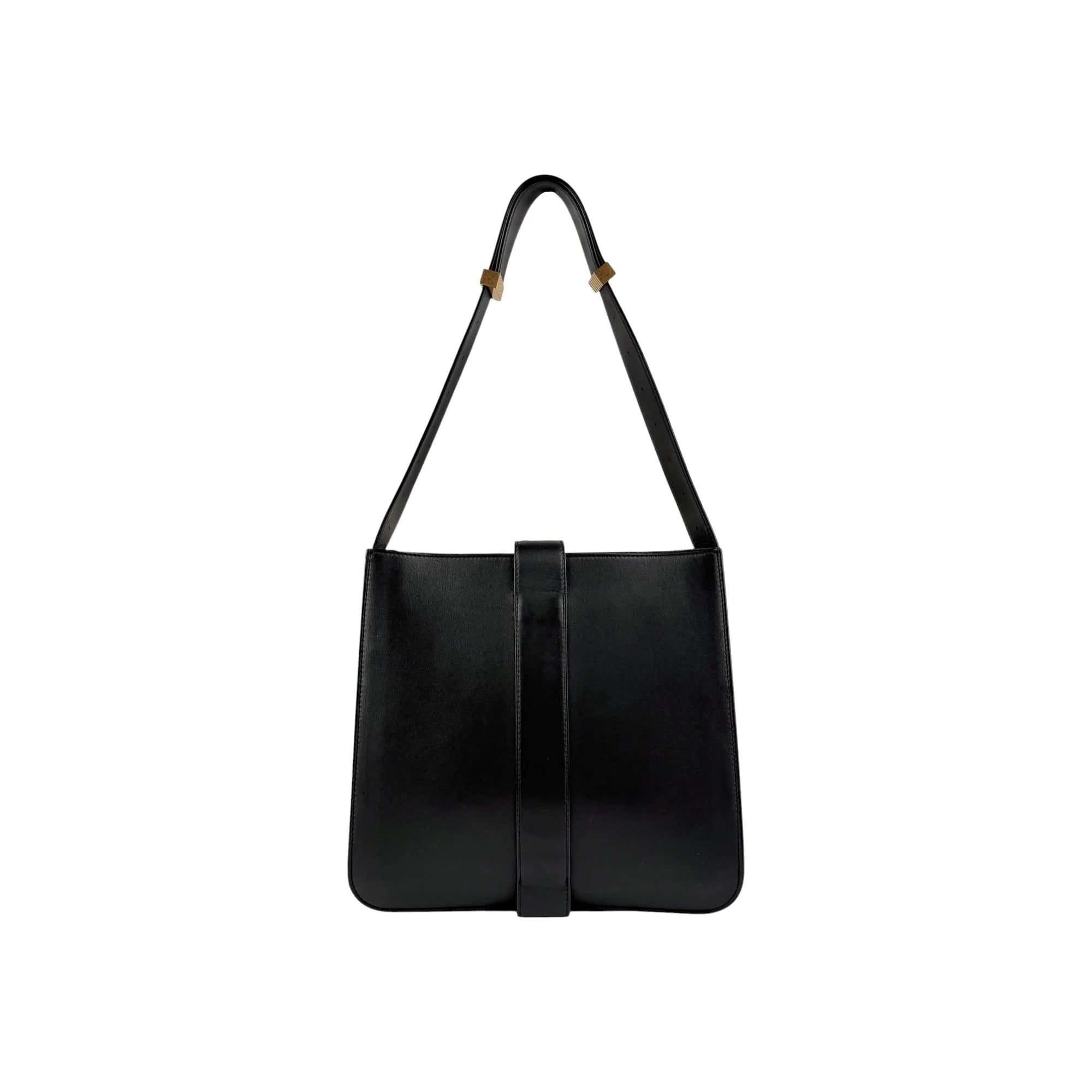 Bottega Veneta Marie Shoulder Bag Black Suede Leather Gold Hardware