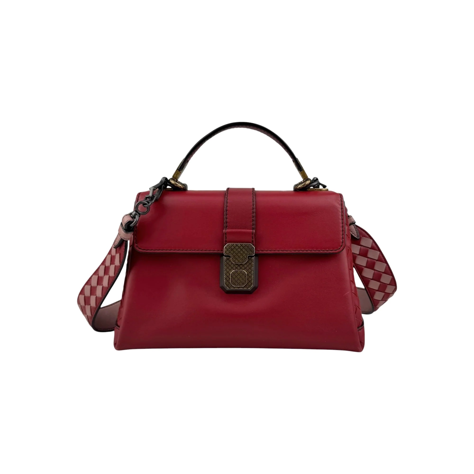 Bottega Veneta Piazza Leather Top Handle Bag