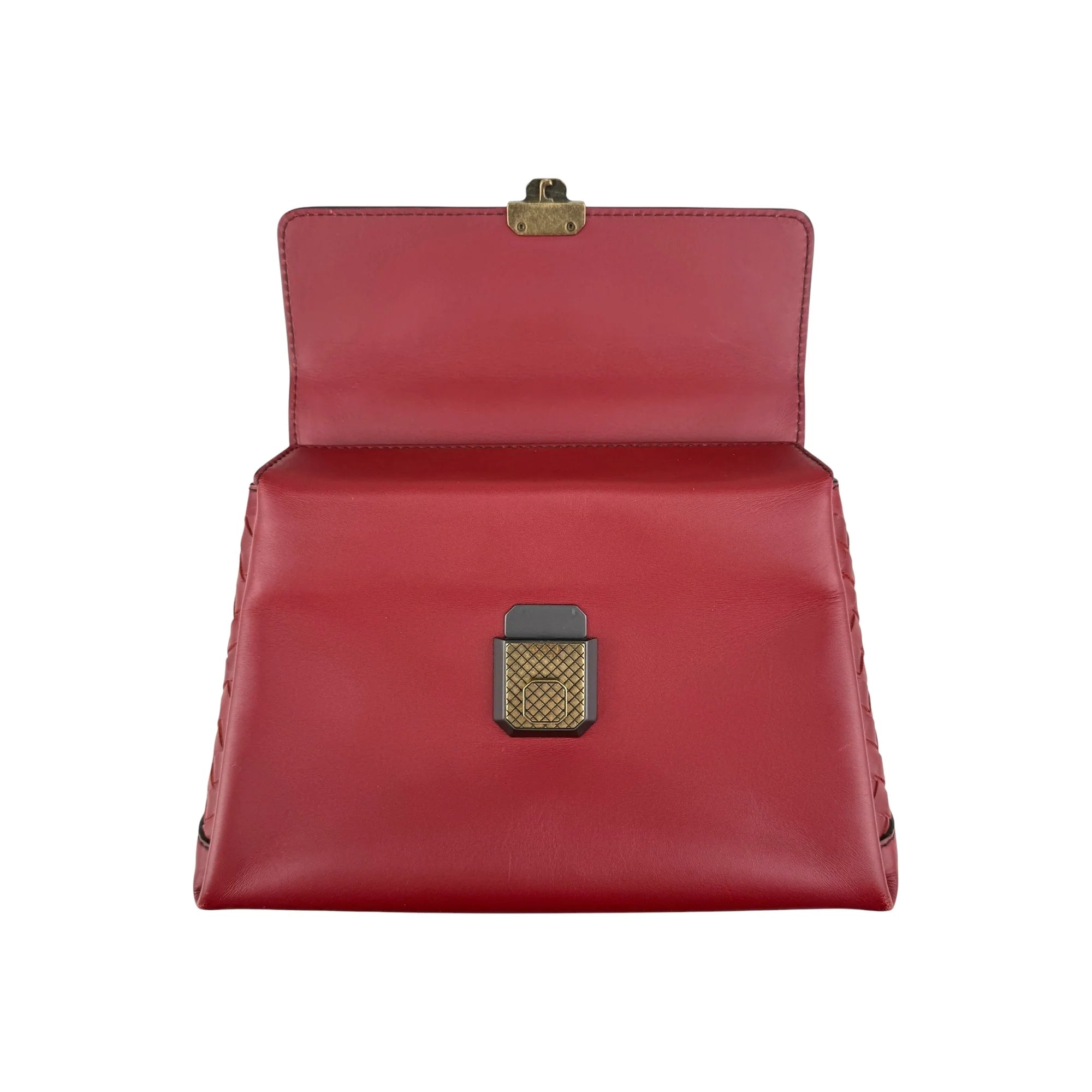 Bottega Veneta Piazza Leather Top Handle Bag
