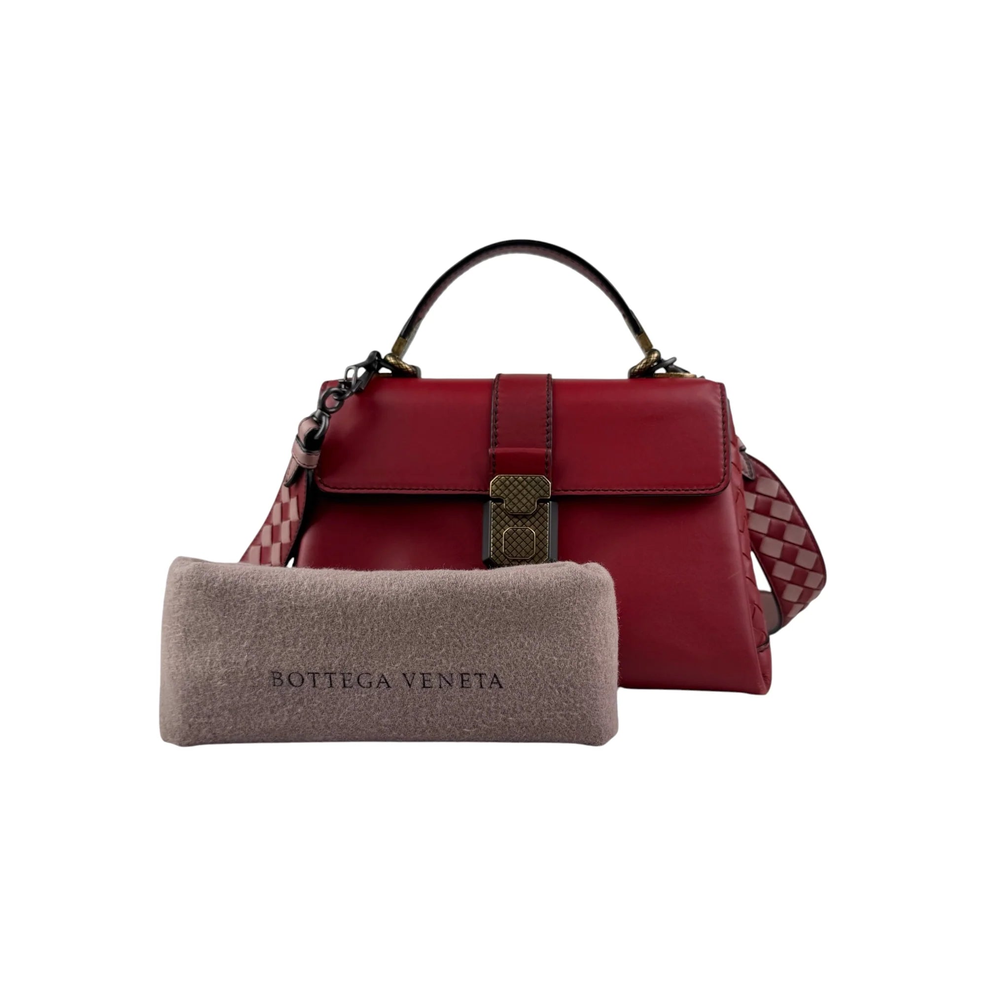 Bottega Veneta Piazza Leather Top Handle Bag