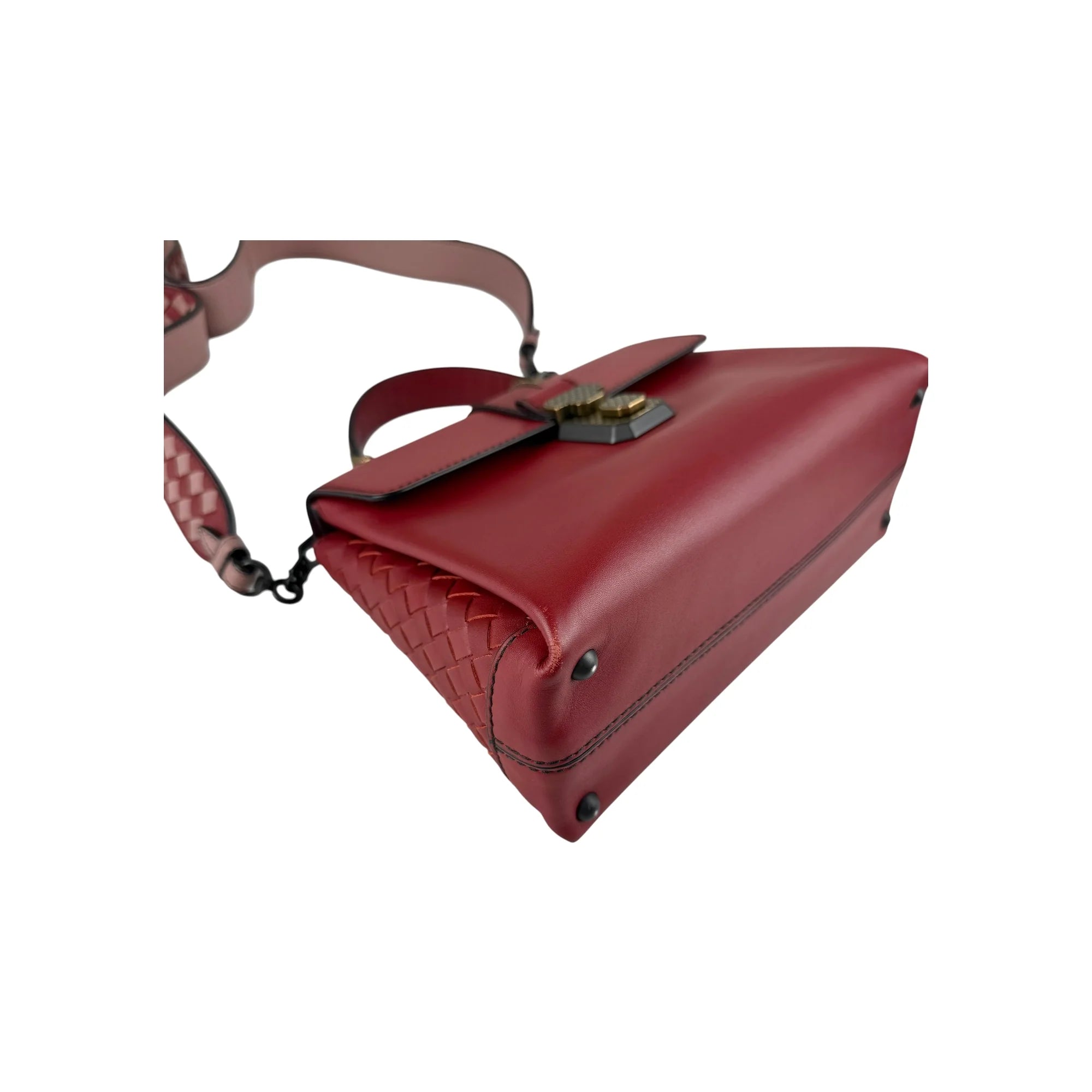 Bottega Veneta Piazza Leather Top Handle Bag