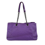 bottega veneta intrecciato purple tote bag back