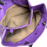 bottega veneta intrecciato purple tote bag inside